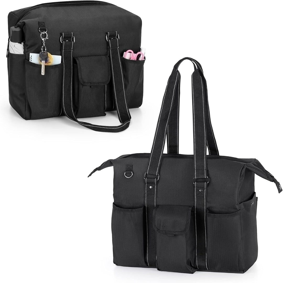 Damero Lehrer Schultertasche, Laptop Handtasche Damen mit mehreren Fächern, Lehrerbedarf Tasche Akte