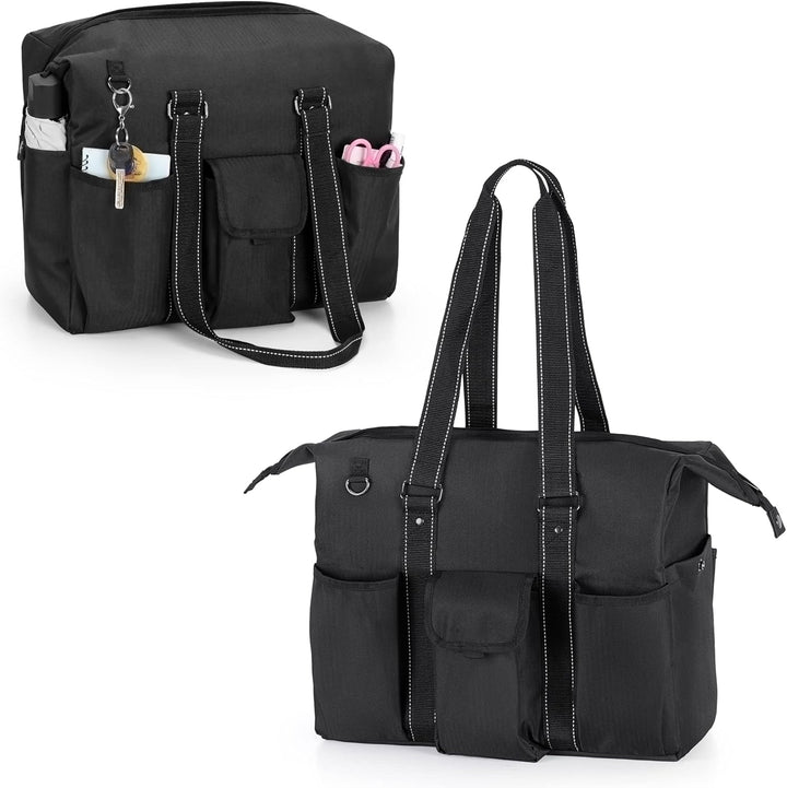 Damero Lehrer Schultertasche, Laptop Handtasche Damen mit mehreren Fächern, Lehrerbedarf Tasche Akte