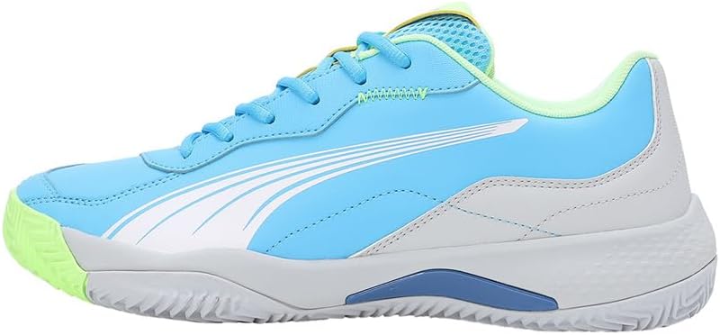 PUMA Unisex Nova Smash Tennis Shoe, Luminous Blue Puma White Glacial Gray