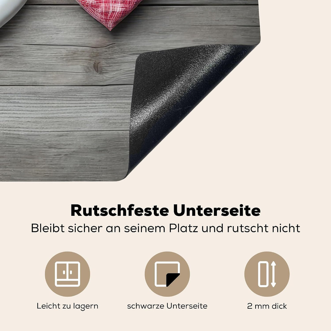 KitchenYeah© Herdabdeckplatte Einteilig Ceranfeld Abdeckplatte für | 78x52 cm - Induktionsschutz Cer