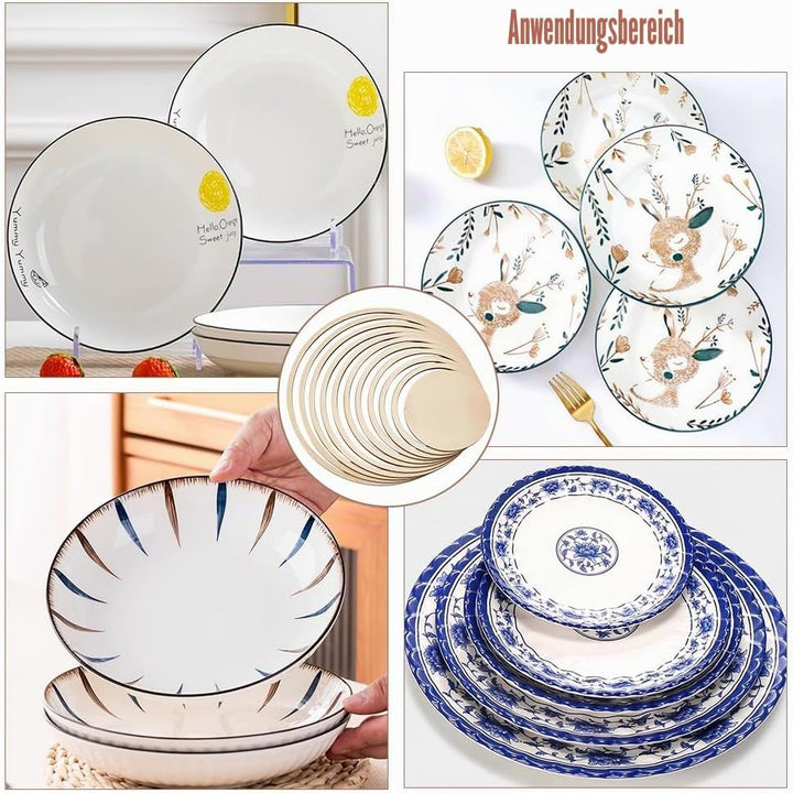 BENECREAT 11pcs Runde Töpferwerkzeuge, Hölzernes Konzentrisches Geometrisches Figurenschienen-Set Zu