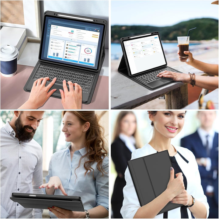 IVEOPPE Hülle mit Tastatur für iPad Pro 13" M5 2025/M4 2024 Con Touchpad, Deutsches QWERTZ Layout, M