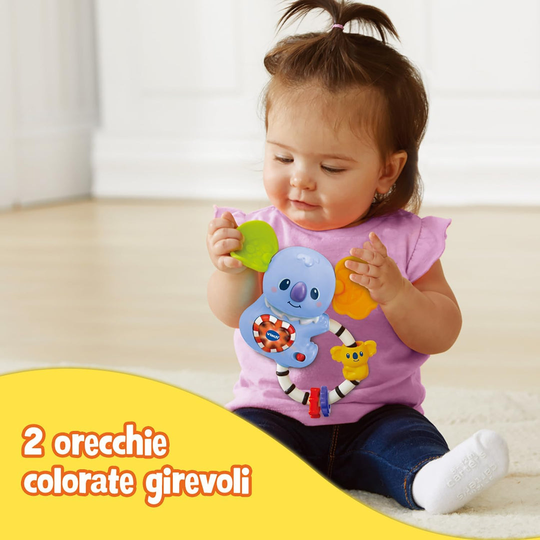 VTech Kimi Interaktive Rassel, Baby-Rassel mit Bewegungssensor, beleuchtete Taste in Herzform, Babys