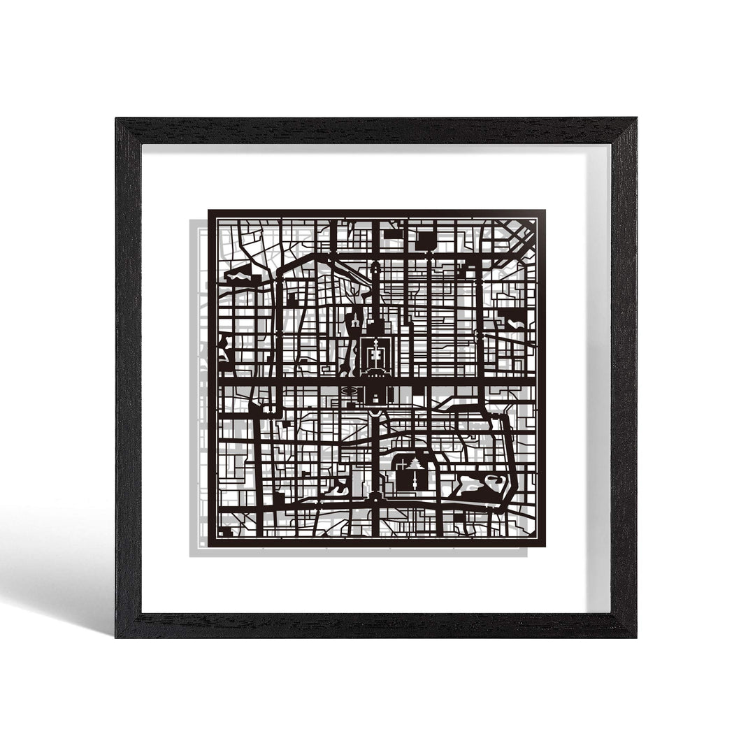 O3 DESIGN STUDIO - Marco de Papel para mapas, 22,8 x 22,8 cm, en Caja de Regalo, Fondo, autocambiant