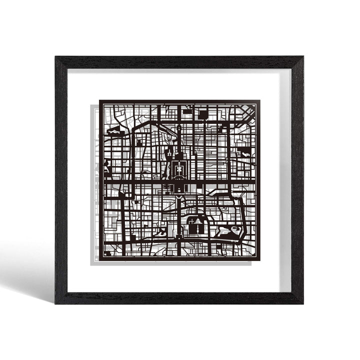 O3 DESIGN STUDIO - Marco de Papel para mapas, 22,8 x 22,8 cm, en Caja de Regalo, Fondo, autocambiant