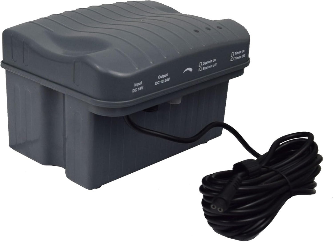 Agora-Tec® at-Steuerbox-Solar 10W-BL (ohne Akku) für Solar-Teich- und Bachlauf-Set AT-10 BL