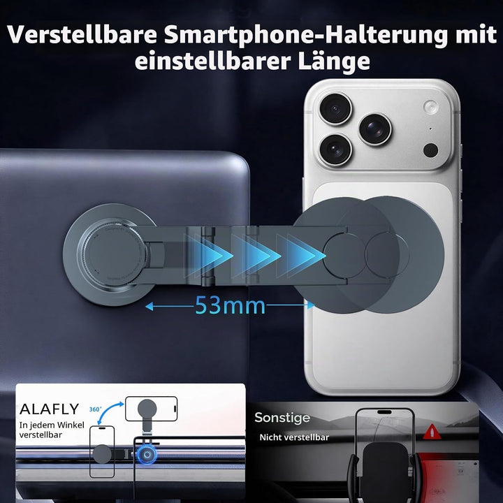 Handyhalterung Auto Magsafe für Tesla Model 3/Y, Faltbare Versteckte Auto Handyhalterung mit Starkem