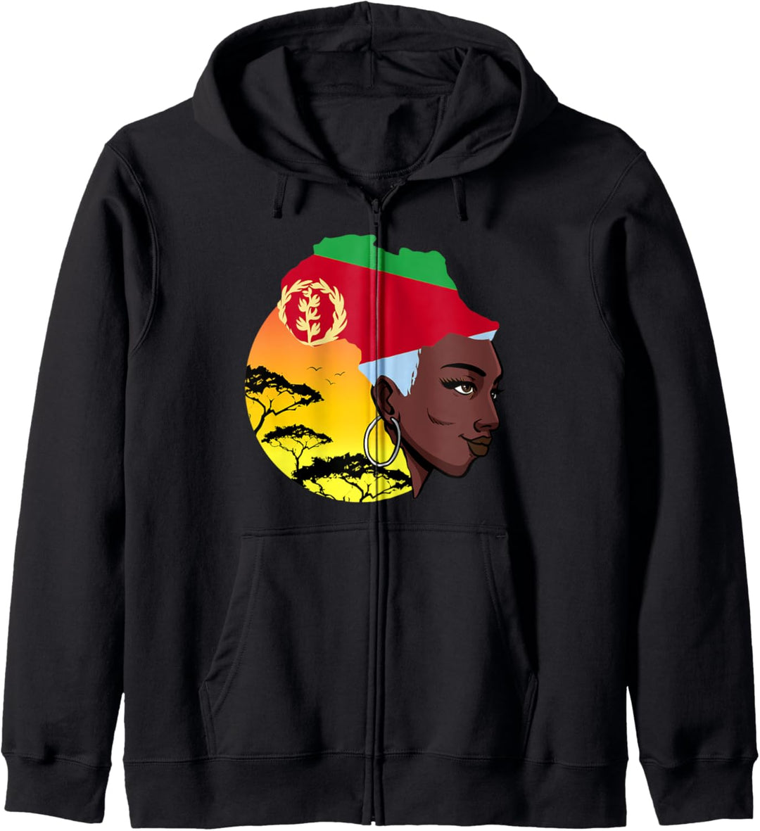Eritreische Königin Black History Eritrea Flagge Afrika Kapuzenjacke