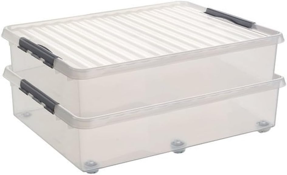 Sunware Q-Line Rollbox, Kunststoff, durchsichtig, 60 Litre