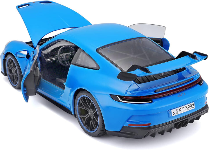 Maisto Porsche 911 GT3 (2022): Modellauto im Massstab 1:18, Türen, Kofferraum und Motorhaube bewegli