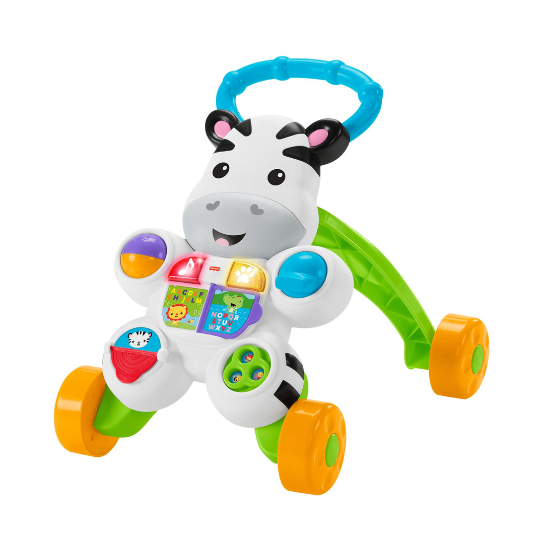 Fisher-Price Lern mit mir - Zebra Lauflernwagen, musikalisches Aktivitäts- und Gehspielzeug mit Lern