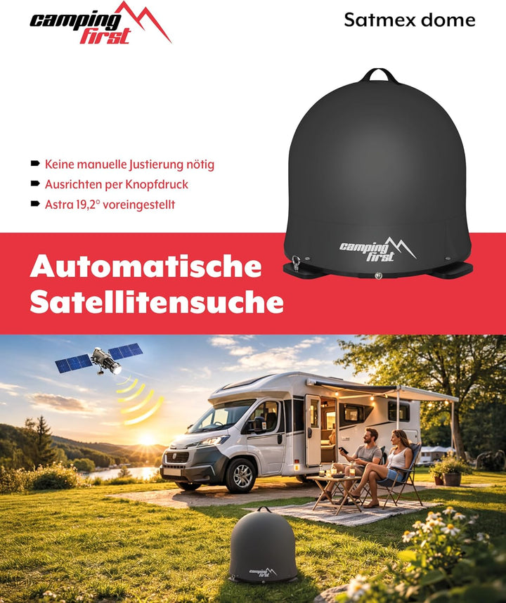 Satmex Dome – Vollautomatische Sat-Antenne (Für den mobilen Einsatz, selbstständige Ausrichtung auf
