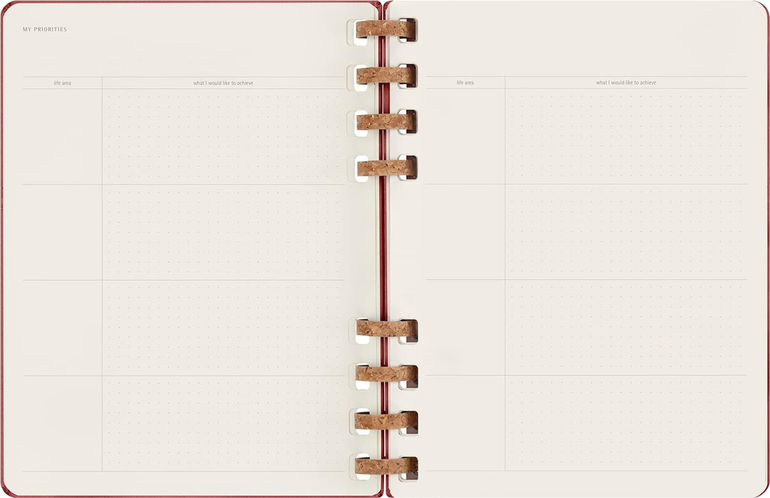 Moleskine Undatierter Monatsplaner, 12-Monats-Spiralplaner mit Festem Einband, Grösse: XL 20 x 25 cm