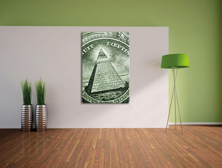 Illuminaten-Pyramide, Format: 100x70 auf Leinwand, XXL riesige Bilder fertig gerahmt mit Keilrahmen,