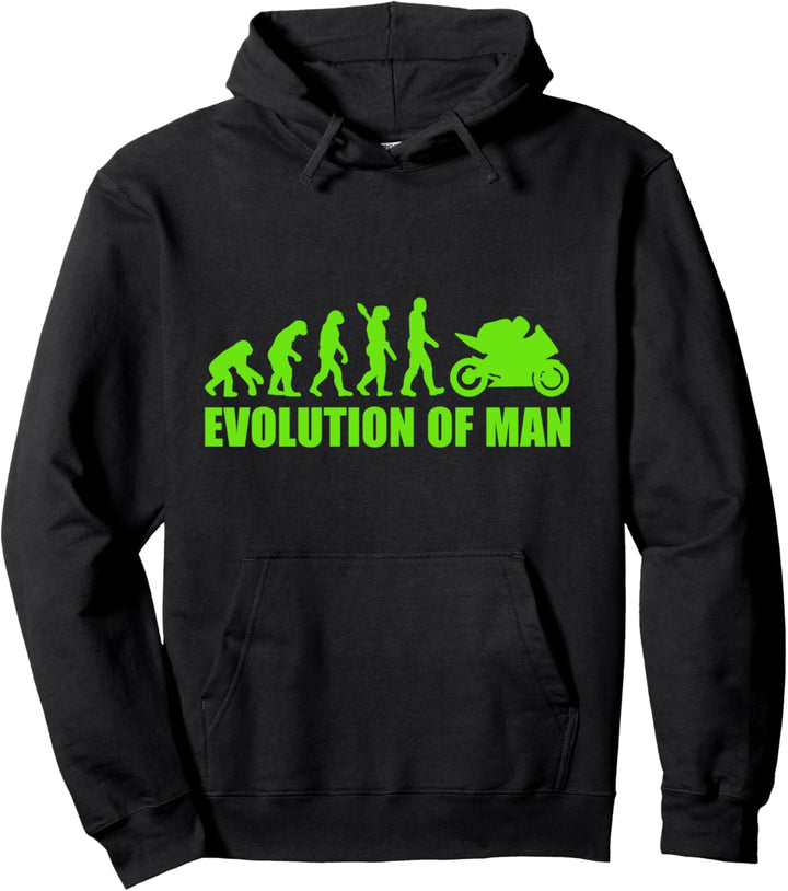 Coole Motorrad Rennen Superbike Motorradfahrer Evolution Pullover Hoodie