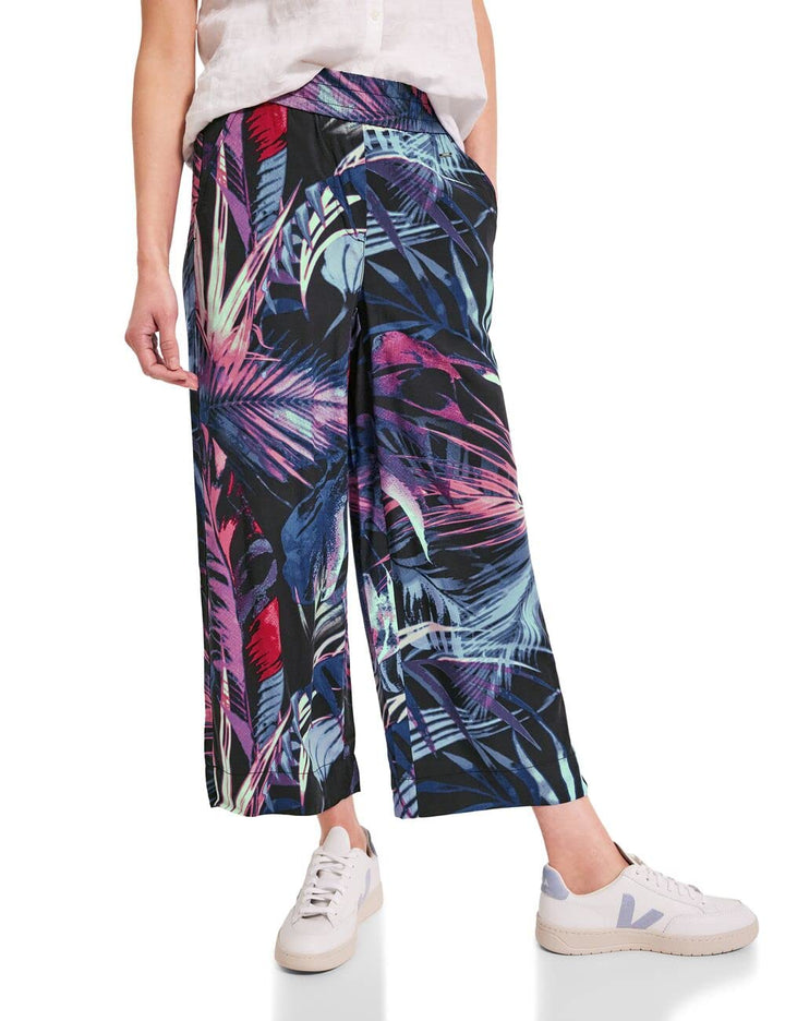 Cecil Damen Casual Fit Hose mit Print S / 24L Carbon Grey, S / 24L Carbon Grey