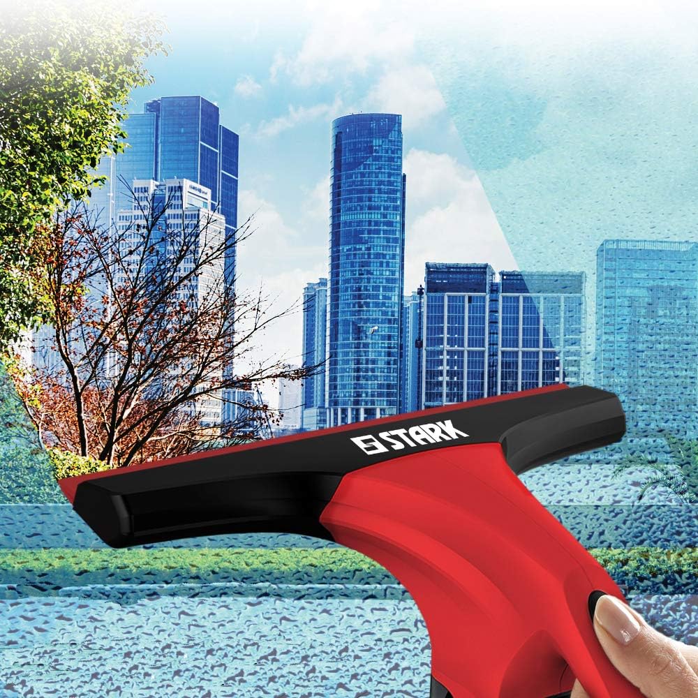 STARK Akku-Fenstersauger WC 2000 HOME, Set mit abnehmbarem Wassertank, Sprühflasche Streifenfreie Re