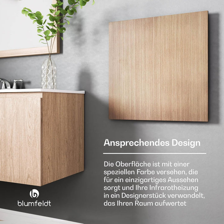 blumfeldt Infrarot Wandheizung 350W – IP44, WLAN- & App-Steuerung, Thermostat, Überhitzungsschutz, I