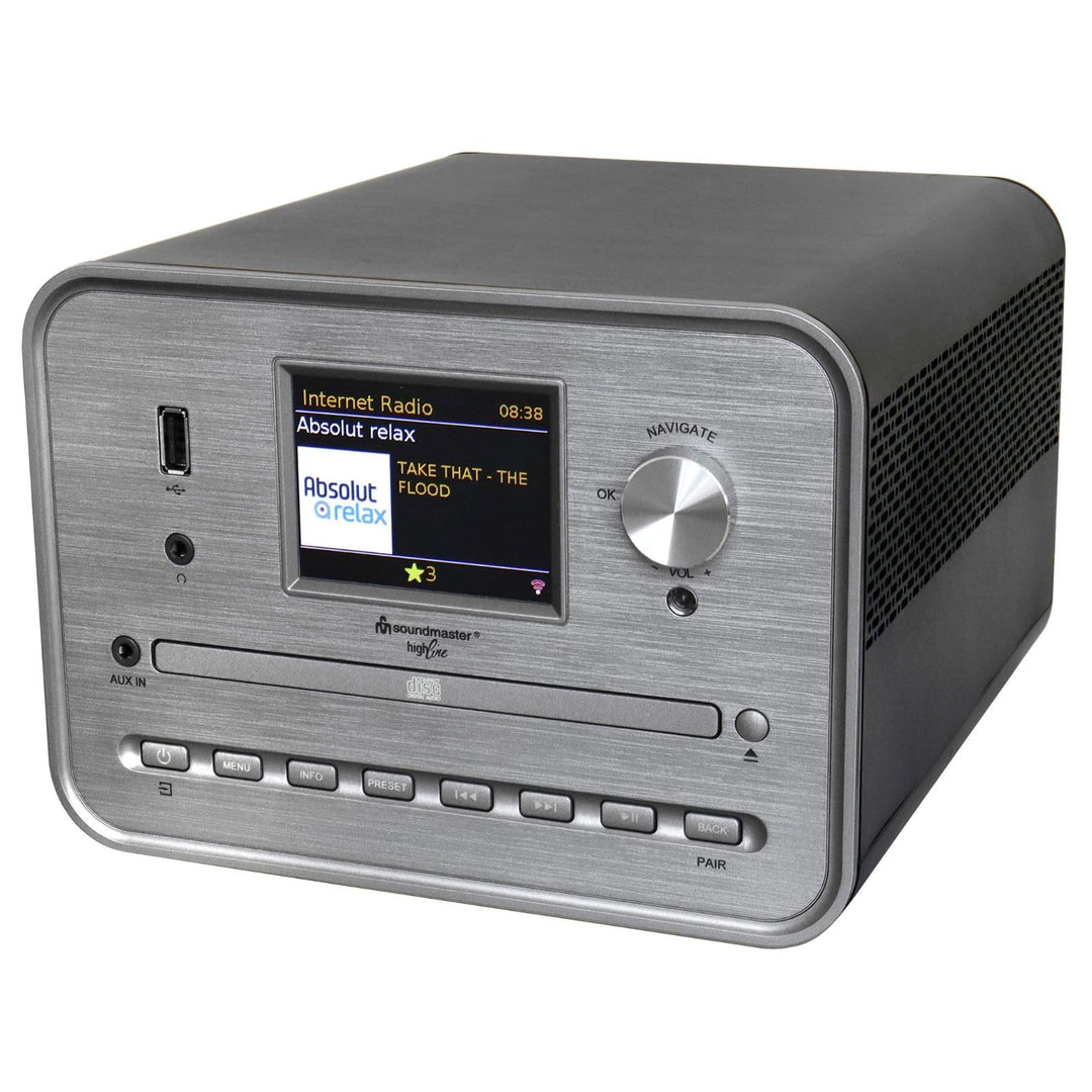 Soundmaster ICD1050SW Stereoanlage Internetradio WLAN 2,4/5 GHz DAB+ Bluetooth CD-Player USB MP3 APP