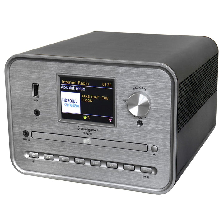 Soundmaster ICD1050SW Stereoanlage Internetradio WLAN 2,4/5 GHz DAB+ Bluetooth CD-Player USB MP3 APP