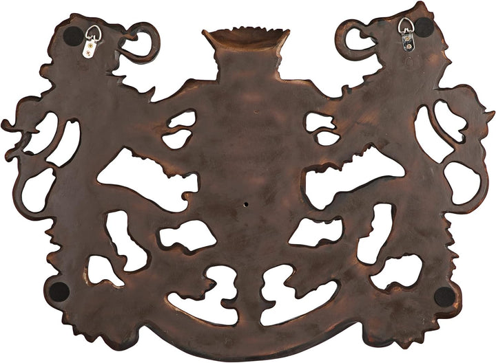 Design Toscano Heraldisches Löwenwappen, Wandfigur Die Pfütze überqueren, Die Pfütze überqueren