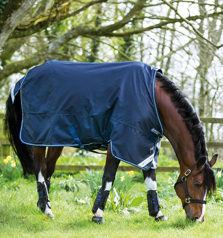 Horseware Irland HORSEWARE AMIGO TURNOUT LITE Weidedecke, blau/silber, 130 blau/silber 130 cm, blau/