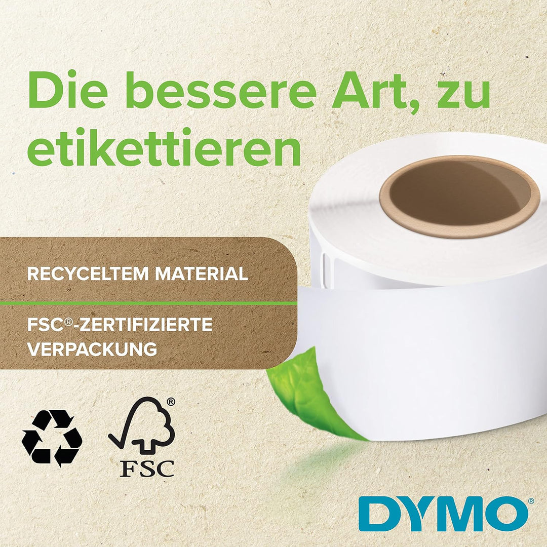 DYMO Original LabelWriter Rücksendeadressetiketten | 25 mmx54 mm | 12 Rollen mit je 500 leicht ablös