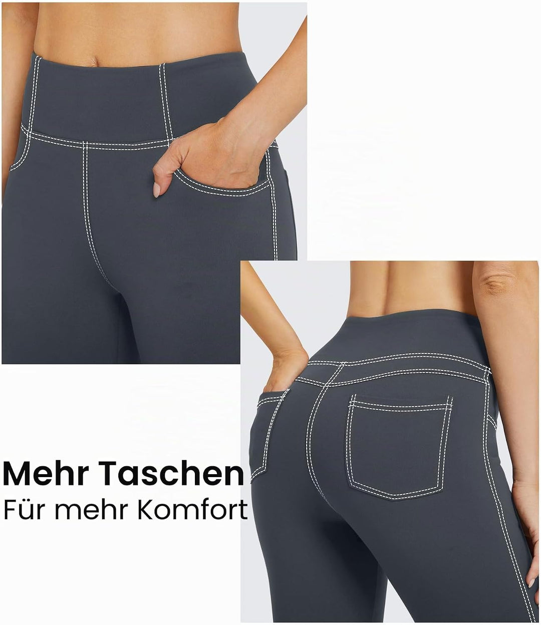 G4Free Activewear-Hosen für Damen mit 4 Taschen Bootcut Jeans Yoga Hosen Damen Stretch Hohe Taille Y