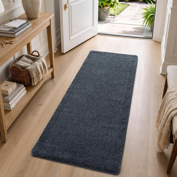 DEXI Flur Teppich Läufer 60 x 180 cm, rutschfeste Fussmatte Innen, Maschinenwaschbare Schmutzfangmat