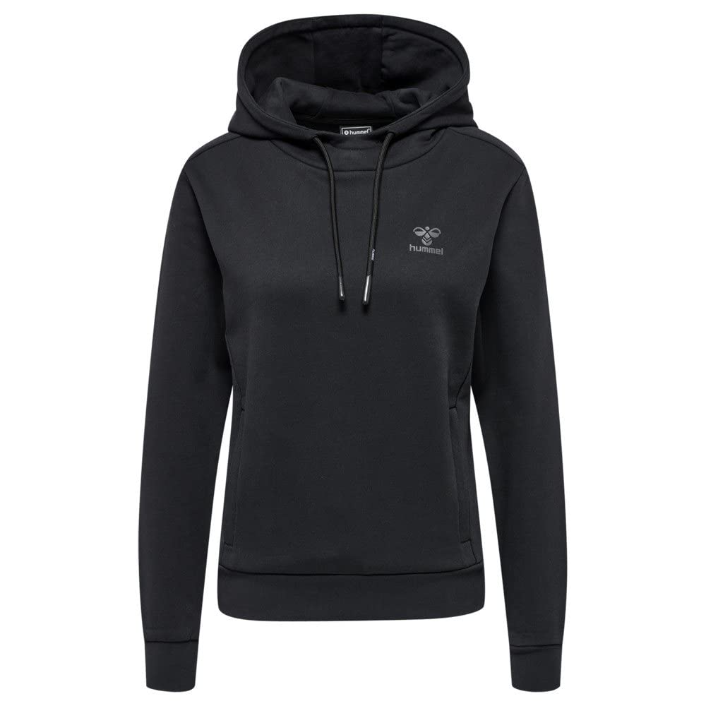 hummel Damen Hmloffgrid Hoodie Wo Hooded Sweatshirt S Jet Black/Forged Iron, S Jet Black/Forged Iron