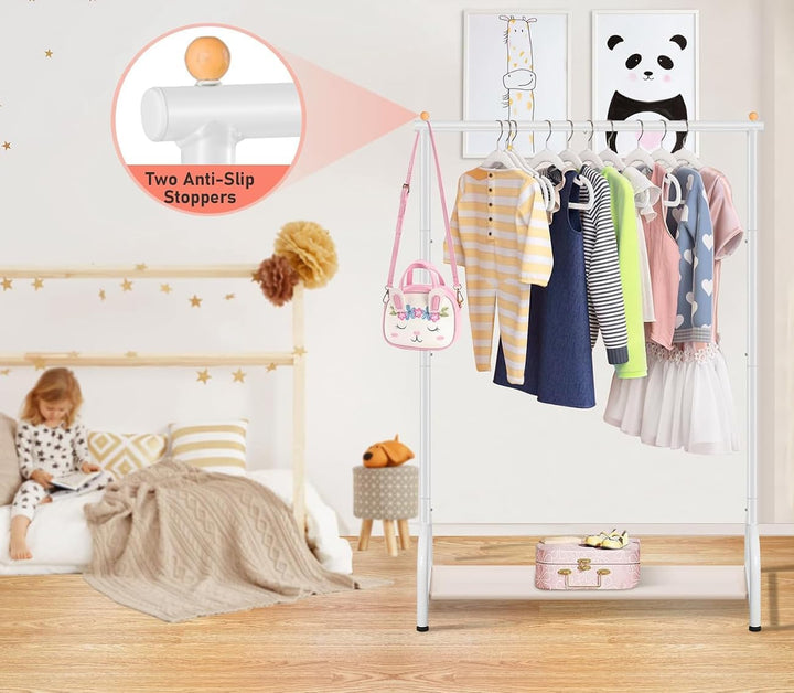MISSLO Metall Kleiderständer Kinder für Mädchen, Jungen & Kinderzimmer - Kleiner Baby Kleiderstange