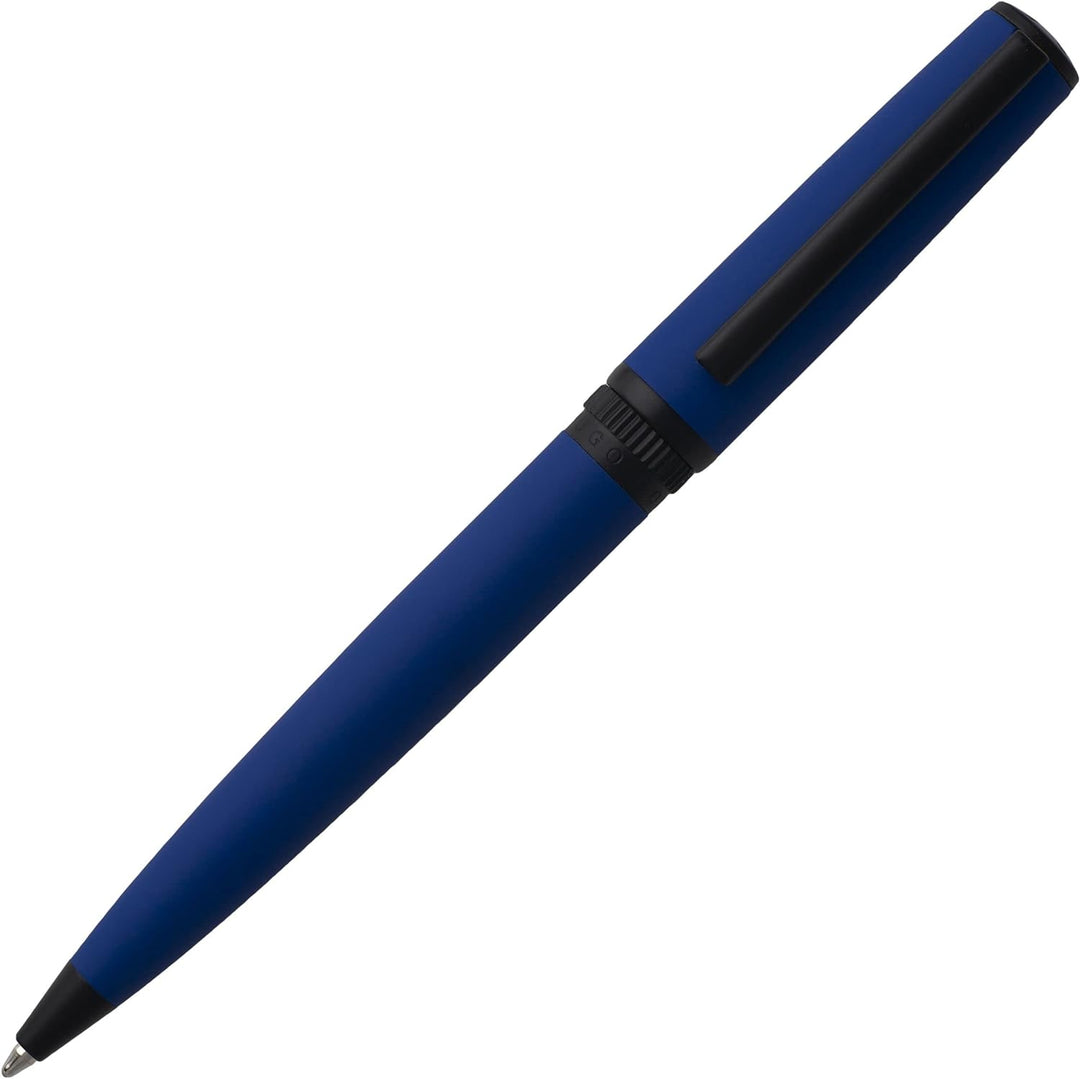 Hugo Boss Schreib-Set Kugelschreiber Gear Matrix Blue und A5 Notizblock Elegance Storyline Blue Plai