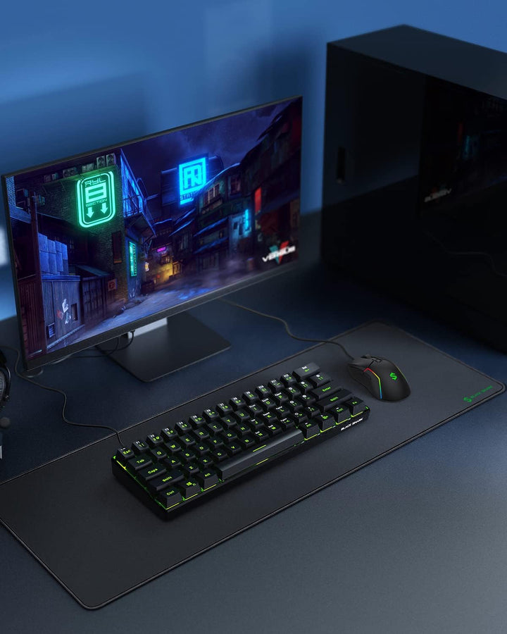Black Shark Gaming Mauspad Schreibtischunterlage 800x300x4 mm mit Mikrofaser Oberfläche Verbessert G