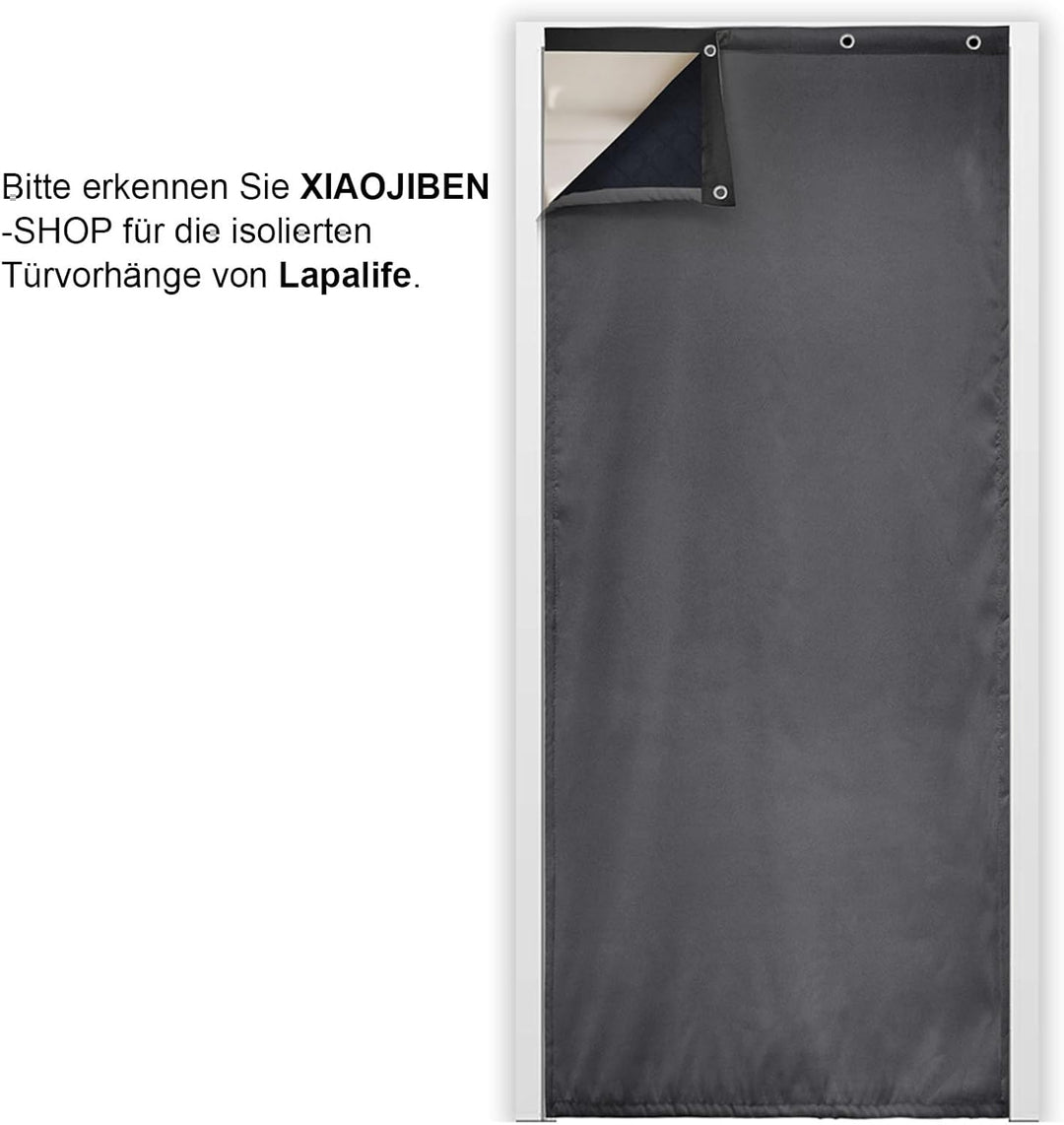 Lapalife Wärmeschutzvorhang für Tür L204cmxB82cm,Thermo Türvorhang Winddichte Kältebeständige für Ei