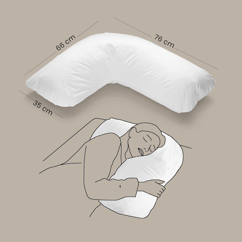 FOSSFLAKES Nordic Sleep by Seitenschläfer Kissen - Seitenschläferkissen für Komfort und Zusätzliche