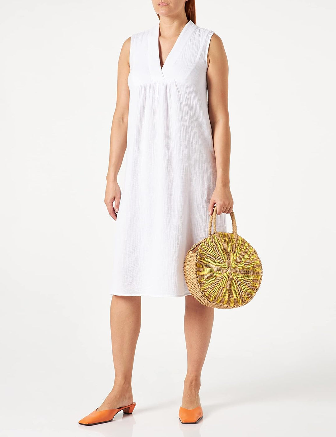 PART TWO Damen Pejapw Dr Dress Relaxed Fit Kleid, Bright White