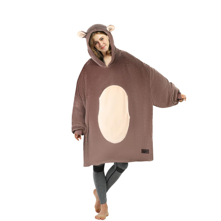 Catalonia Classy Oversized Sherpa Hoodie Decke, grosses Kapuzen-Sweatshirt für Frauen, weiche gemütl