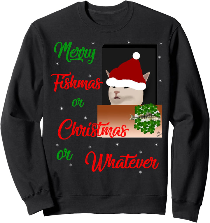 lustiges Katzen ugly christmas sweater Outfit Meme Katzen Sweatshirt