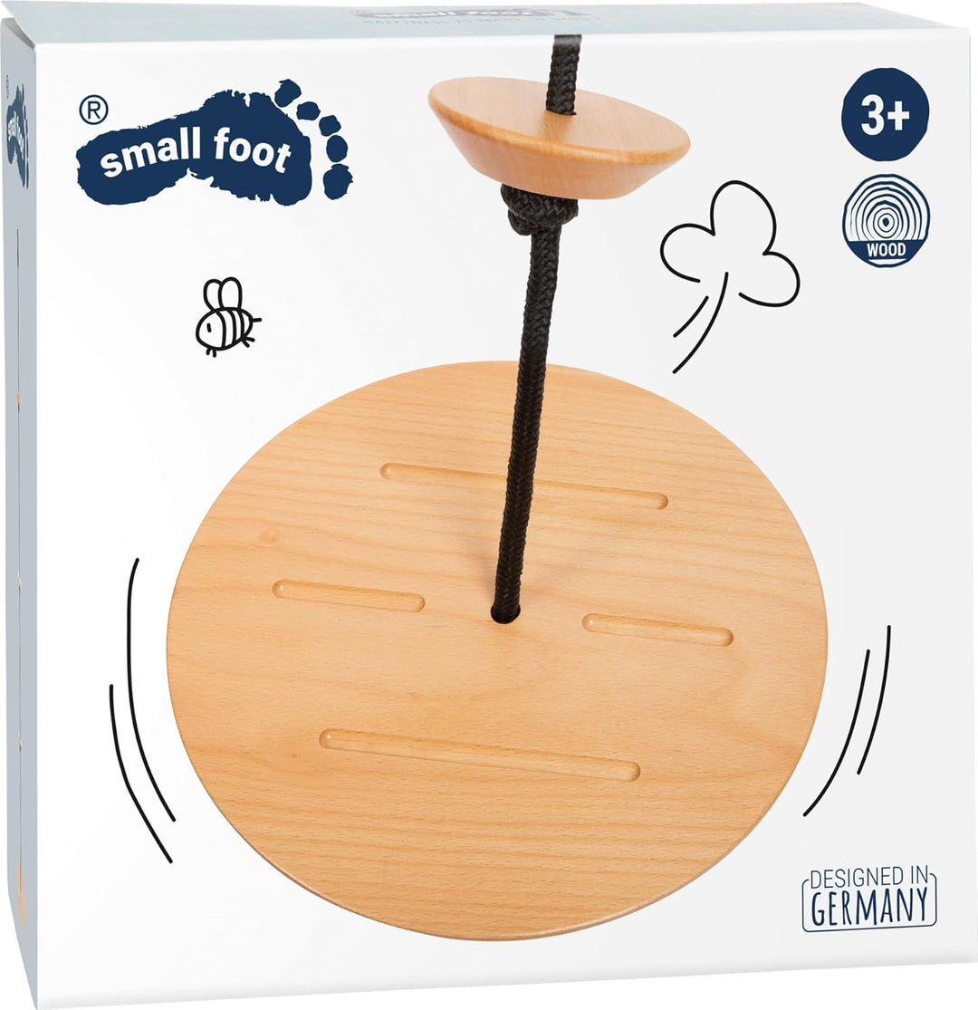 small foot Tellerschaukel mit Kletterseil „Black Line“, Kletterschaukel für Kinder und Erwachsene, a