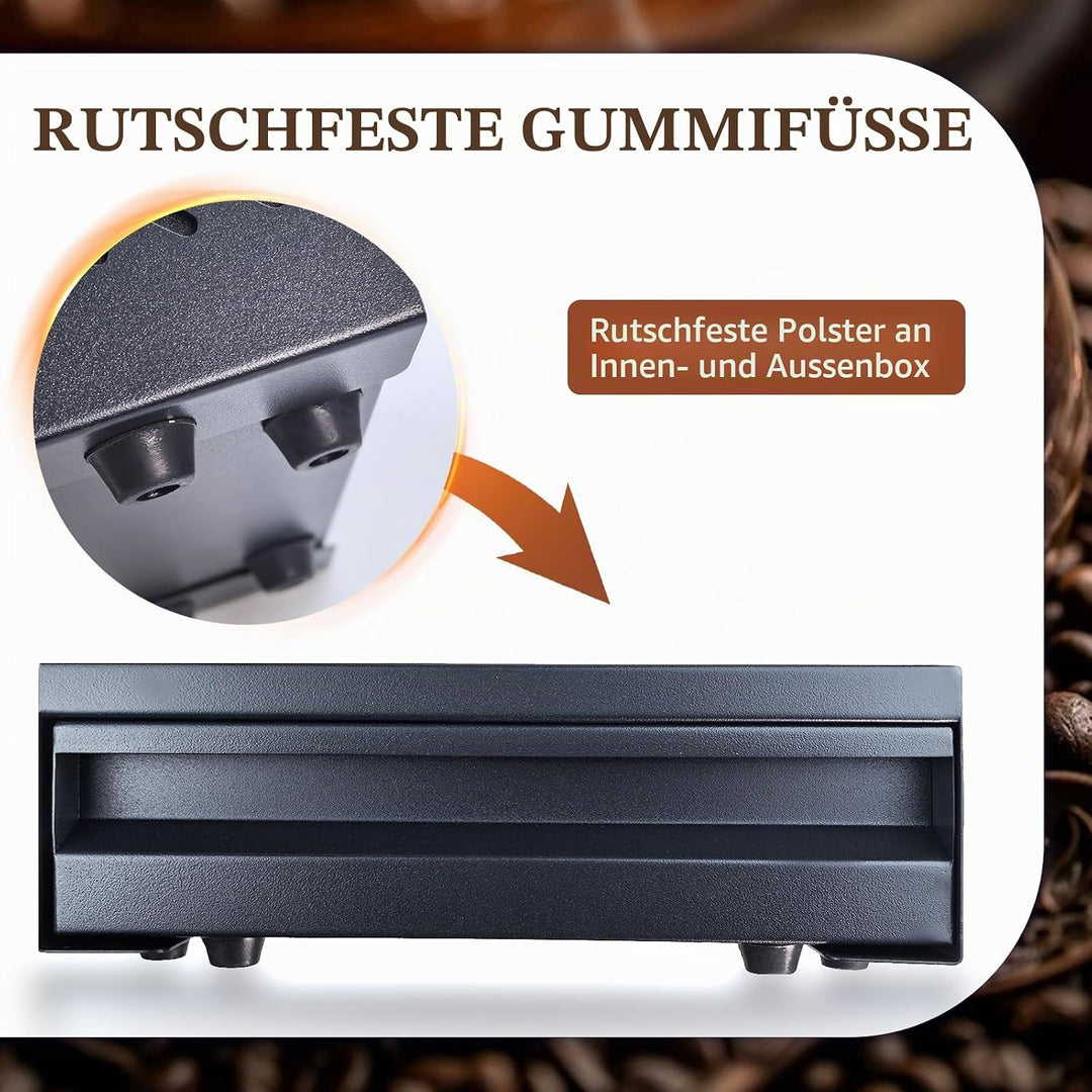 Kaffee Klopf Box Behälter, Edelstahl Kaffee Abklopfbehälter Sudschublade mit Klopf-Stick, Verdickter