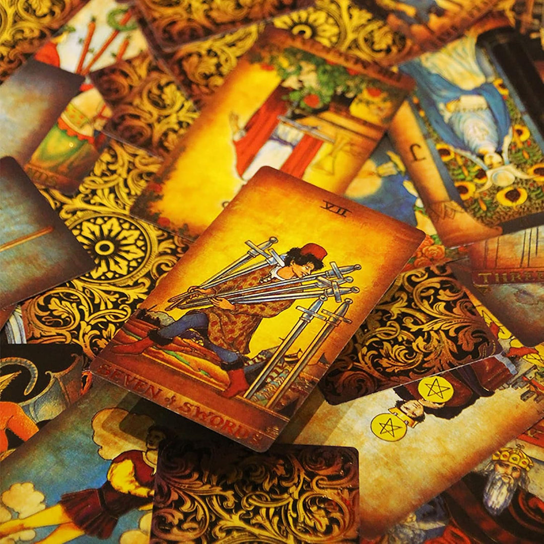 YLME Tarotkarten - Tarot Karten für Anfänger - Wasserdichtes PVC-Material - Tarot Cards - mit Buch -