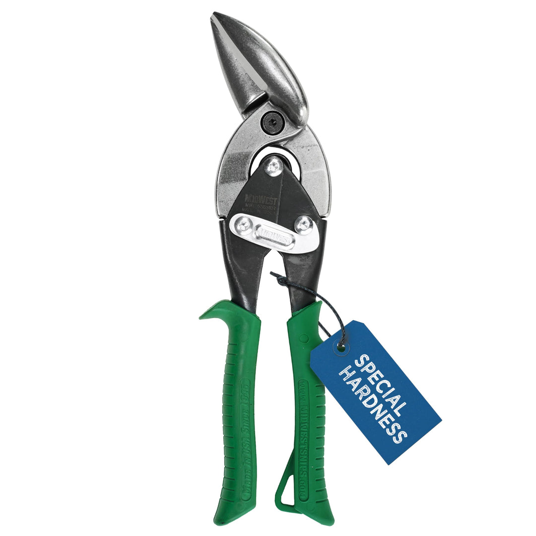 Midwest Werkzeug und Besteck Snips Geschmiedete Klinge spezielle Härte versetzt links Aviation Snip,