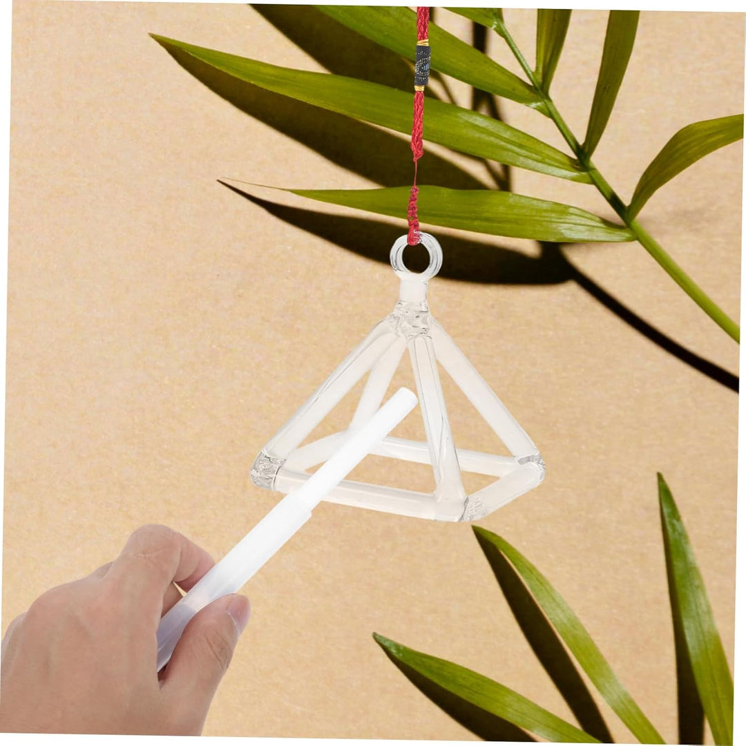 Kisangel Pyramiden-meditationsset Mit Schlagstab Kreativer Pyramiden-schlagzeugständer Pyramiden-sin