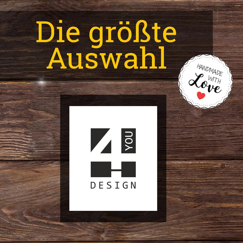 4you Design Echtes Hufeisen in Holz-Geschenkschachtel Zum Jubiläum Banner Motiv Herzlichen Glückwuns