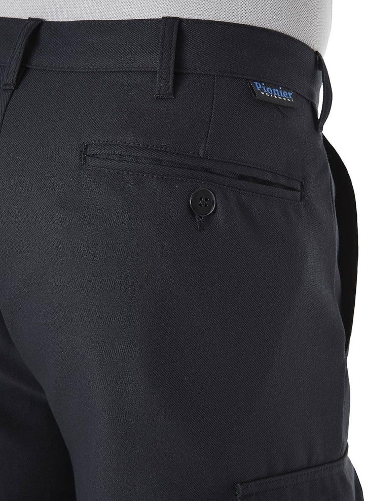 Pionier ® workwear Herren Cargohose mit Gummizug in schwarz (Art.-Nr. 8302) Grösse 25 Schwarz 25, Sc