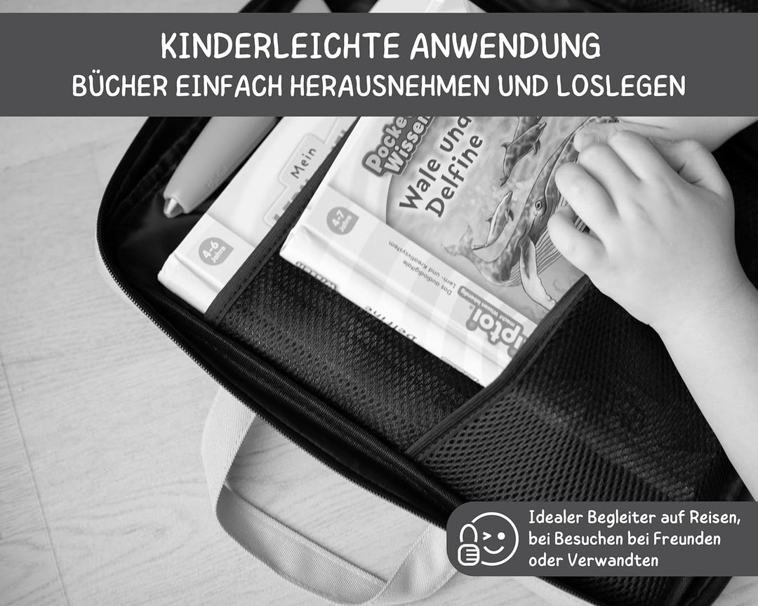 bunnyboo Tasche für TipToi - Platz für bis zu 8 Bücher - TipToi Starterset mit Einsatz für Tiptoi St