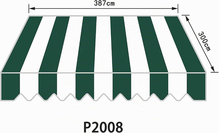 home Trends Markisenstoff 4m Markise mit Volant 4 x 3 m Markisenbespannung ersatzstoff 387 x 300cm B