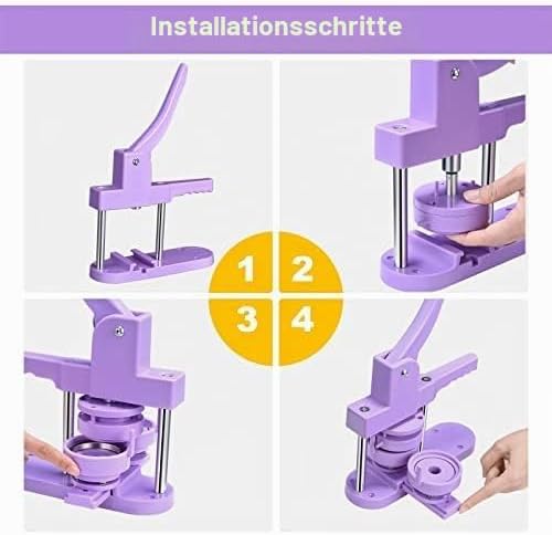 Button Maker Badge Machine 58+32+25mm Drücken Sie den DIY Badge Press Machine Zimiking Pin Badge Mak