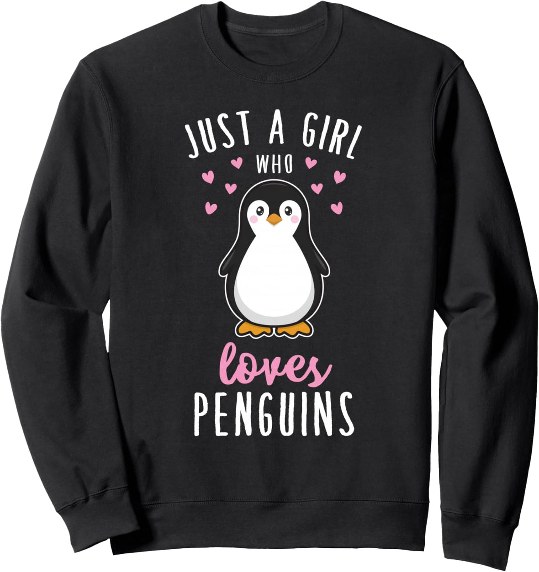 Just A Girl Who Loves Penguins Shirt Tier Natur Flauschige Sweatshirt