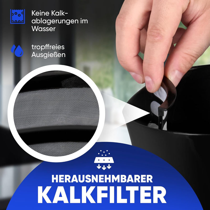 Clatronic® Wasserkocher | Kettle | Wasserkocher 1,7 L mit automatischer & manueller Abschaltung | he